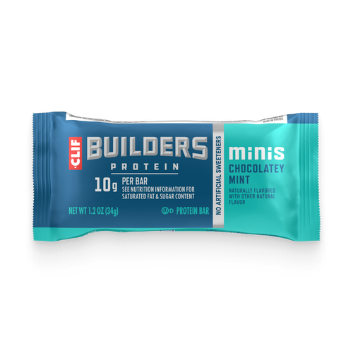 CLIF BUILDERS Minis Chocolatey Mint Plant Based Protein Bars